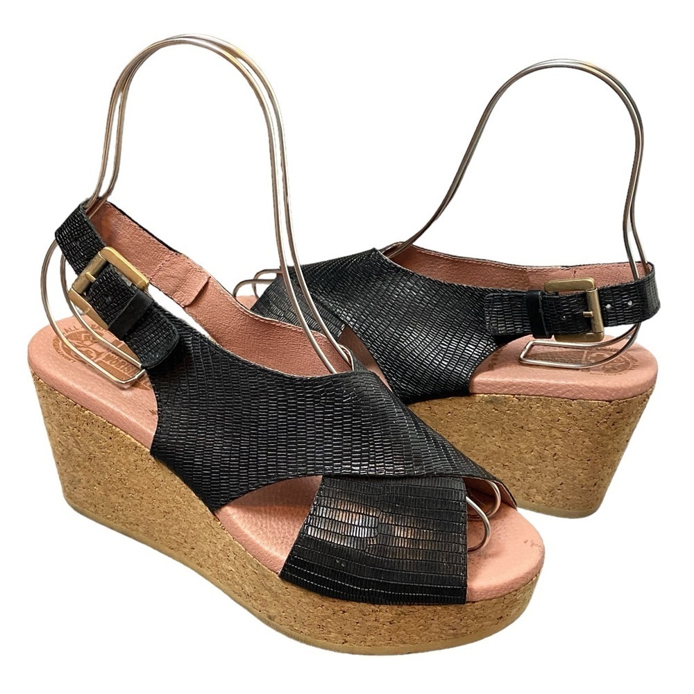 Worishofer Sz 40 US 8 Criss Cross Wedge Shoes